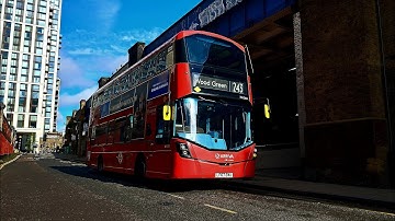 FULL ROUTE VISUAL - Route 243: Wood Green - Waterloo - HV364 (LF67 EWA)