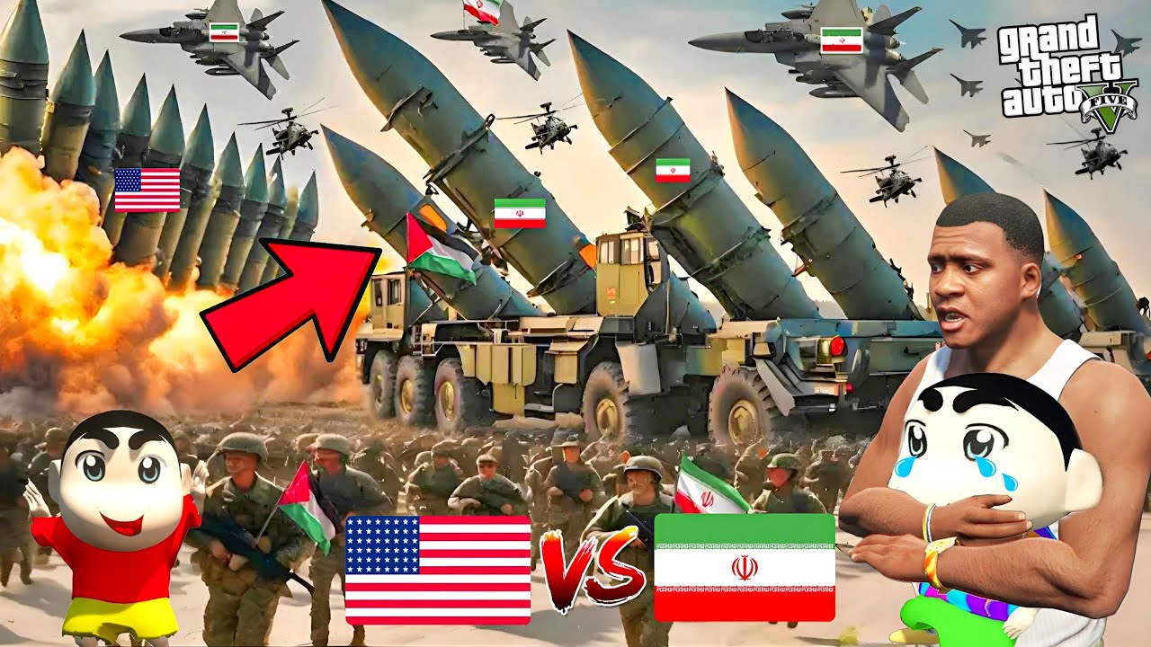 GTA 5 Franklin Warzone Iran Biggest Missile  Attack On Military Los Santos in GTA 5! Bangla Gameplay