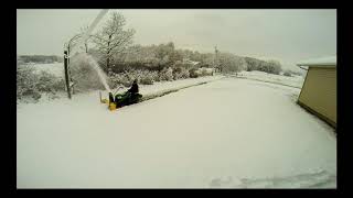 John Deere D105 w/ 44" Snowblower First Use