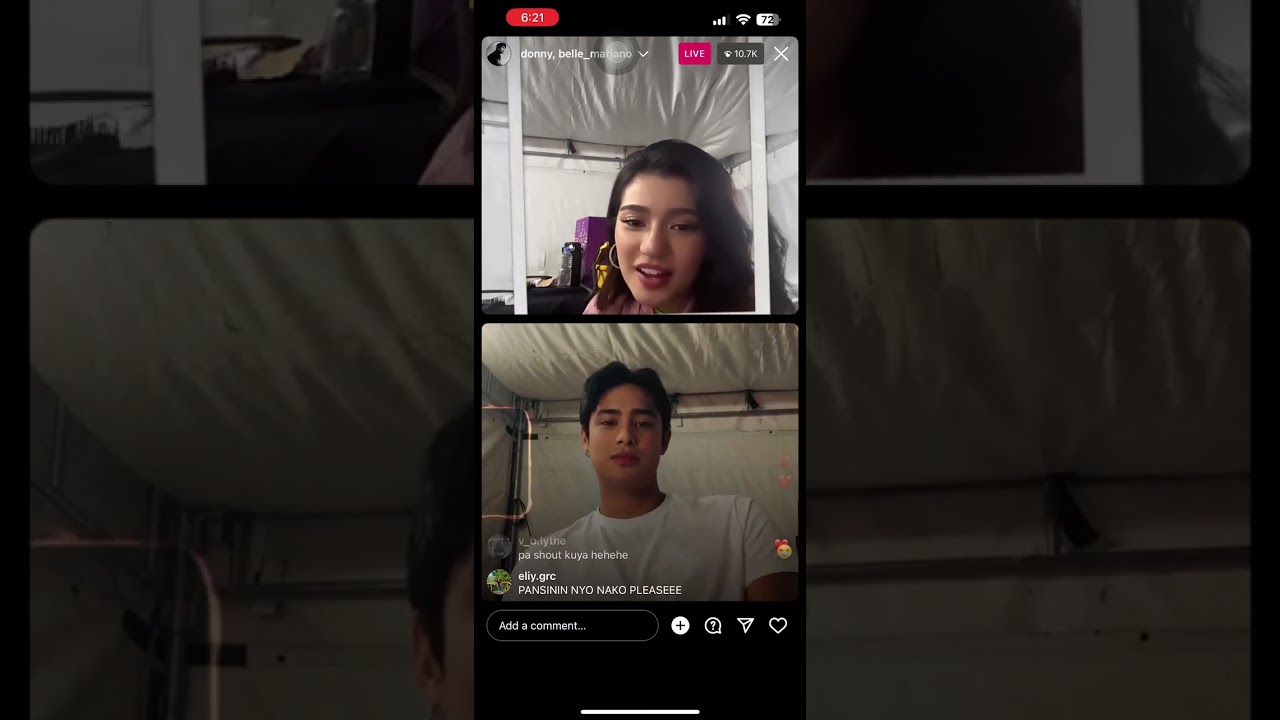 DONBELLE IG LIVE - Belle Mariano Natakot Bigla Sa IG Live Nila Ni Donny Pangilinan