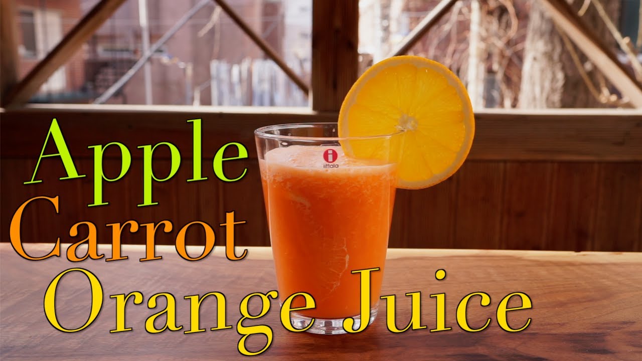궁극의 당근주스 / 사과당근오렌지주스(Apple-Carrot-Orange Juice) / 설탕, 시럽 필요 없어요 진짜 달아요! -  Youtube