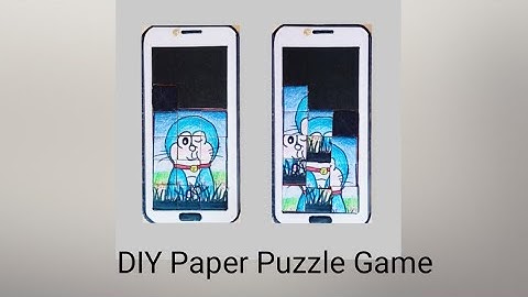 How to make a puzzle game from cardboard /paper puzzle game project /paper game project /craft video