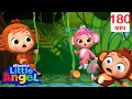 Cheeky Monkeys Song   3 Hours |  Little Angel Color Songs & Nursery Rhymes | Learn Colors & Shapes