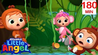 Cheeky Monkeys Song + 3 Hours | Little Angel Color Songs & Nursery Rhymes | Learn Colors & Shapes