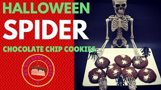 HALLOWEEN SPIDER CHOCLATE CHIP COOKIES RECIPE   | MsDessertJunkie