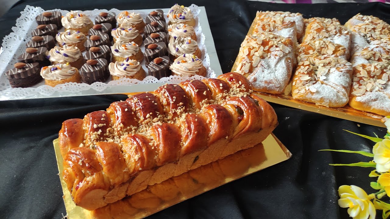 طلبية الكوتي خدميهم بوجهك أحمر لكليان💪بلاطو الكيك منوع بخليط واحد،بريوش ومسمن بريستيج بعجين واحد+ثمن