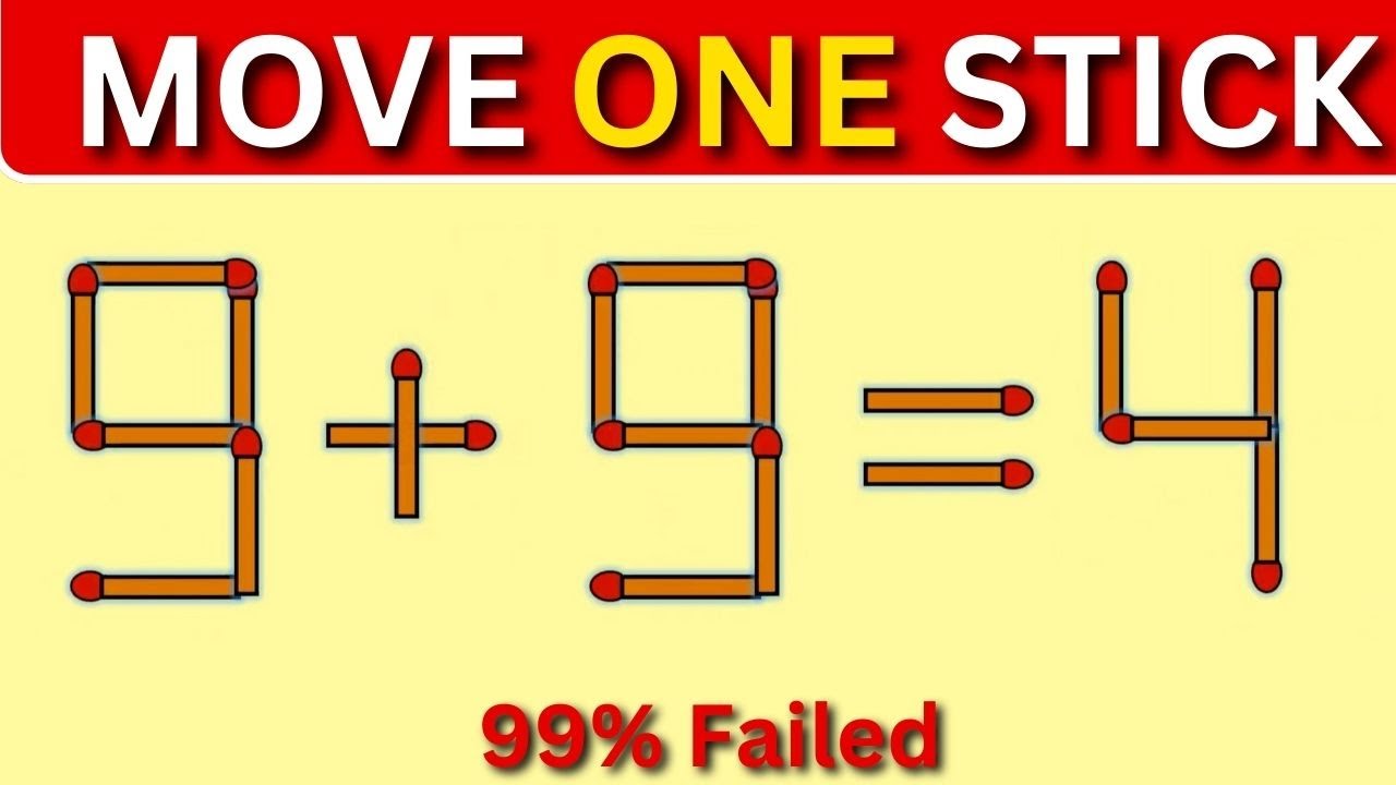 🤓 Only 1 in 100 Can Solve This Matchstick Puzzle! 🔥 - YouTube