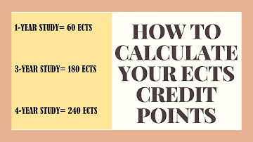 HOW TO CALCULATE ECTS USING CREDIT UNITS