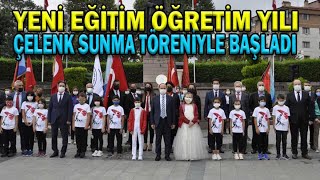 YENİ EĞİTİM ÖĞRETİM YILI ÇELENK SUNMA TÖRENİYLE BAŞLADI (06.09.2021)