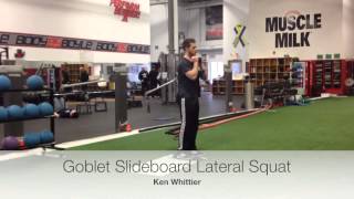 Goblet Slideboard Lateral Squat