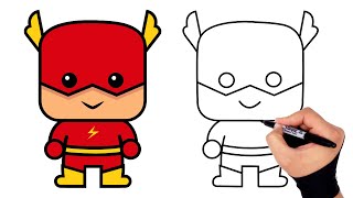 How to Draw The Flash Superhero | Follow along Drawing lessons | كيفية رسم فلاش سوبر هيرو