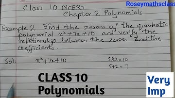 Example 2 Class 10 Polynomials/  Find the zeroes of the polynomial...and verify#maths #ncert