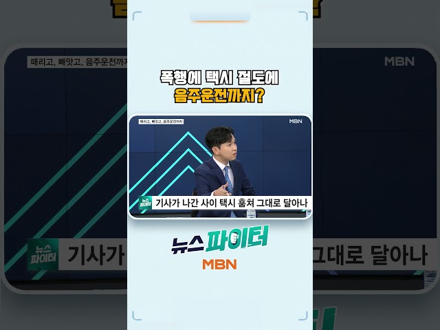기사 때리고, 택시 훔치고 음주운전까지?