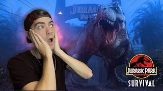 Best Jurassic Park Game Ever! || Reaction To Jurassic Park Survival