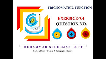 EXERCISE 7.4 TRIGONOMETRIC FUNCTION||GRADE-10||PART-2