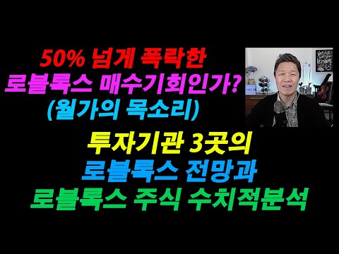 50 넘게 폭락한 로블록스 매수기회인가 투자기관 3곳의 로블록스전망 로블록스주식 수치적분석 로블록스주식전망 로블록스주가전망 