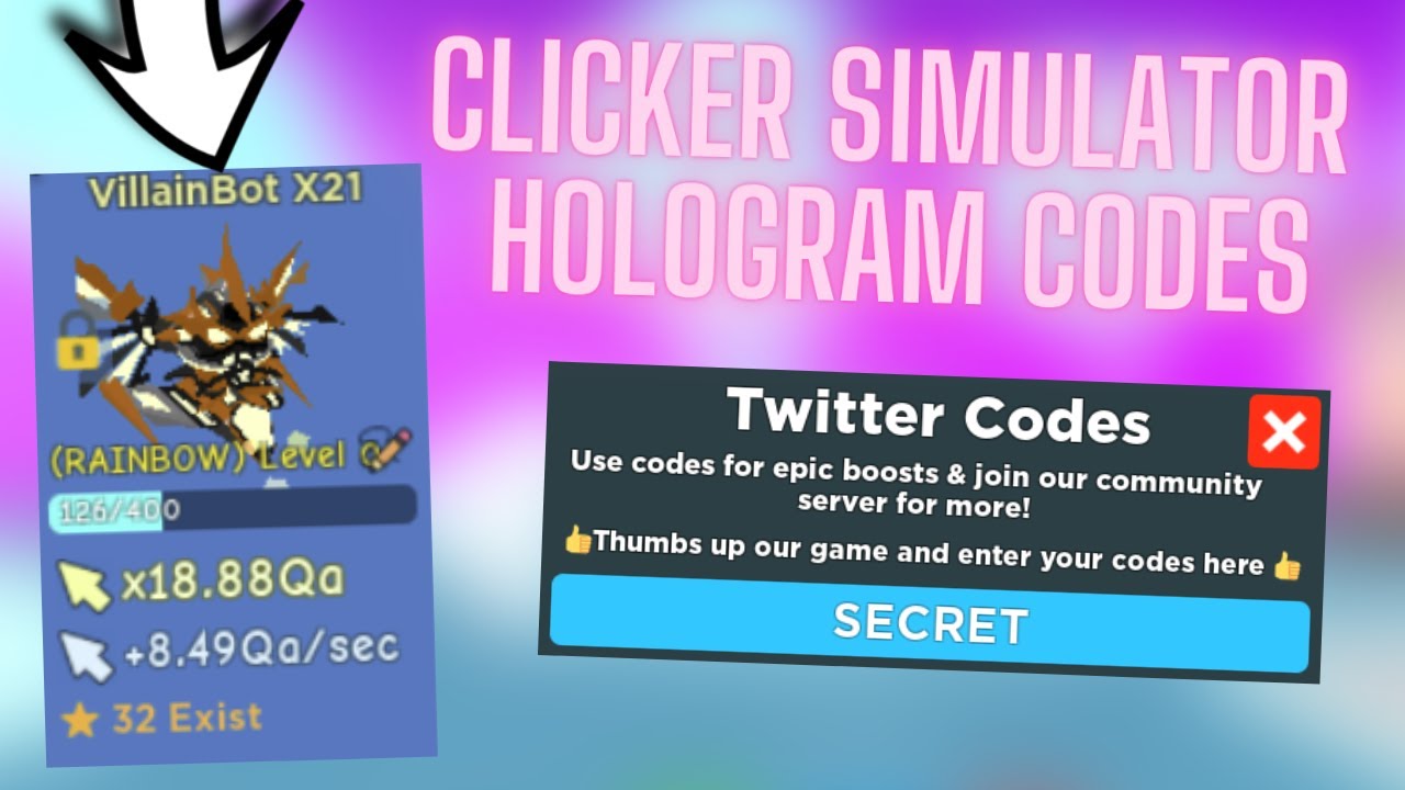 new-hologram-secret-codes-clicker-simulator-youtube