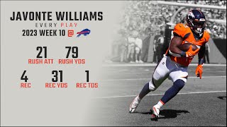 Javonte Williams Week 10 | Every Run and Catch @ Buffalo Bills | 2023 NFL Highlights