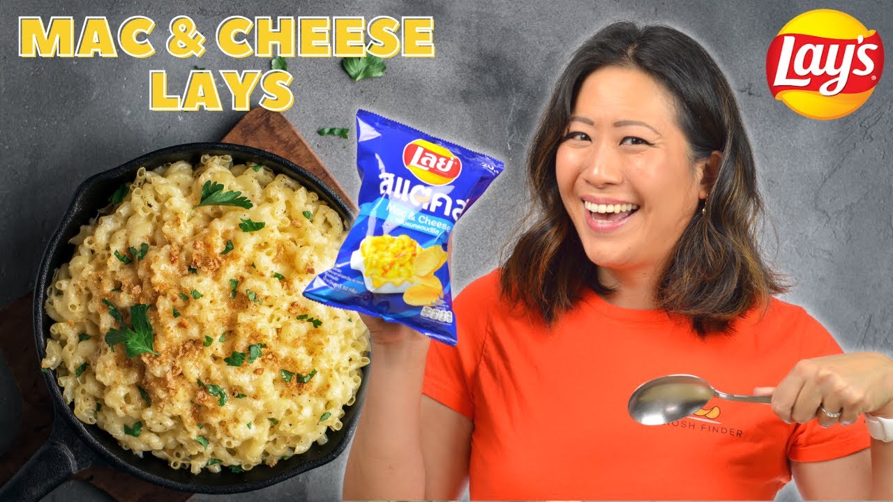 Mac & Cheese Flavor Lays Chips SNACK Review | Classic American Comfort Food Potato Crisps | ThaiSnax
