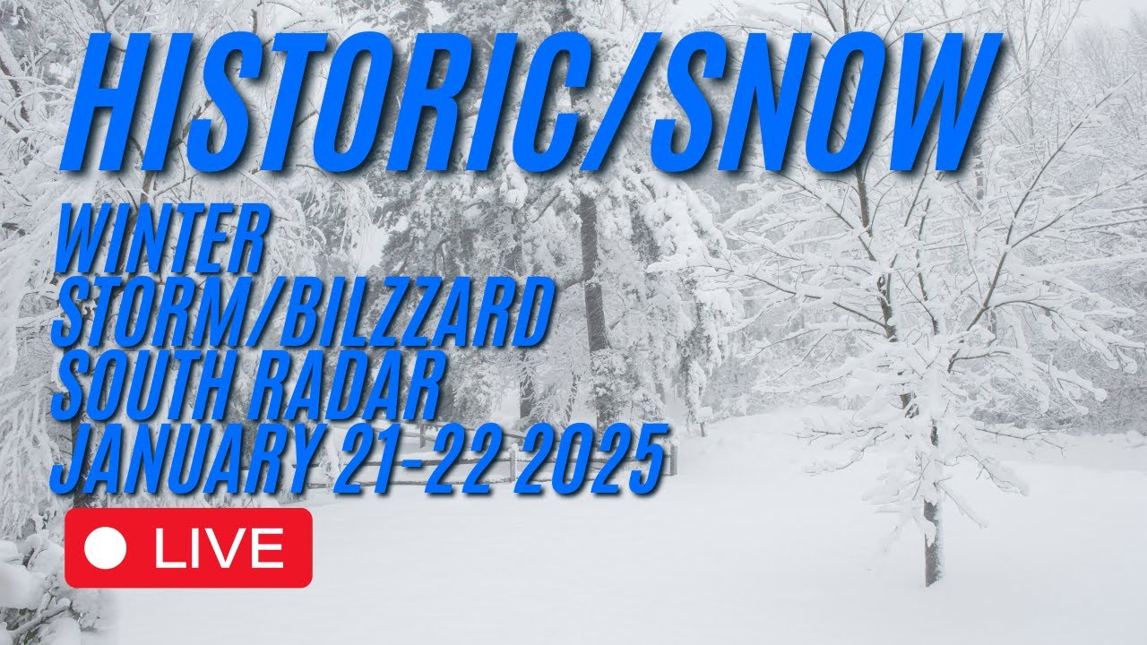 Historic Winter Storm South Night Live Radar JANUARY 21-22 2025 - YouTube