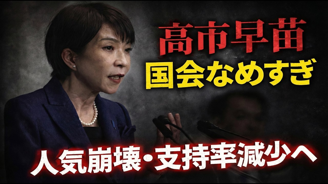 高市首相の慢心＆ずさんな国会運営で支持率減少。安冨歩東京大学名誉教授。一月万冊清水