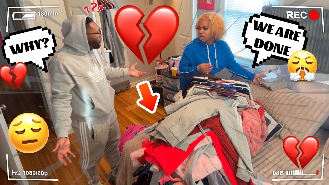 Собираю вещи и говорю парню, что мы расстаемся (мы расстаемся)