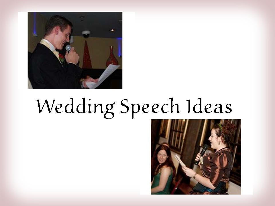Wedding Speech Ideas YouTube
