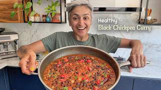 Healthy and Delicious BLACK CHICKPEA CURRY!