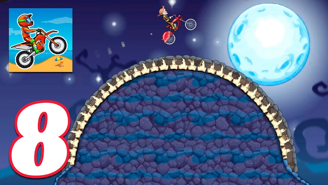 Moto X3M Bike Race Game - New Pool Party All Levels 1-15 