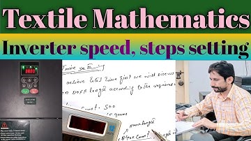 speed pattern calculation in ring frame|inverter speed settings (bloach tech info)