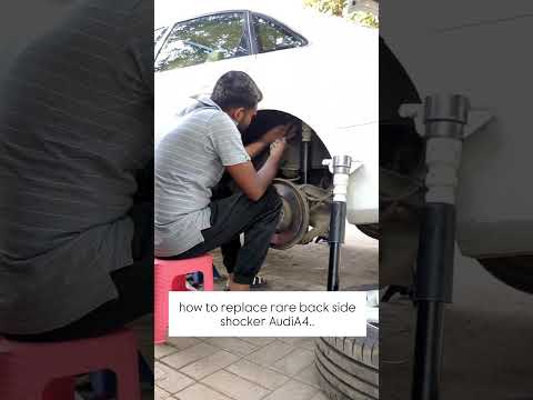 how to replace rare back side shocker Audi A4..