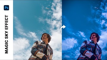 Magic SKY effect in photoshop | Camera Raw filter | Dark Blue Tone