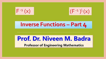 Inverse Functions - Part 4