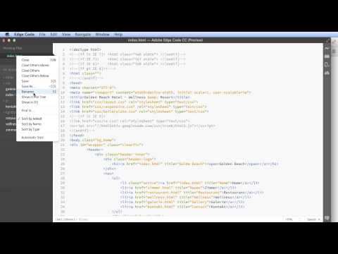Edge Code CC und Brackets Tutorial: Dateien verwalten |video2brain.com