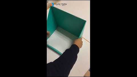 Cardboard Counter Display with LCD Screen