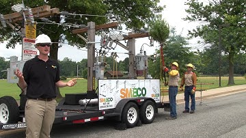 Stay away from trees on power lines
