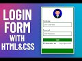 Build a Login Form Using HTML & CSS | Beginner Frontend Project