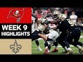 Buccaneers vs. Saints | NFL Week 9 Game Highlights