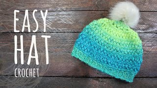 ️ HOW TO CROCHET EASY HAT ️ ALL SIZES | Tutorial | Lanas y Ovillos in English