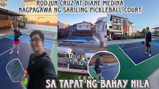 Rodjun Cruz nagpagawa ng sariling pickleball court sa tapat ng bahay nila ni Dianne Medina