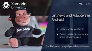 AND110 - ListViews and Adapters in Android