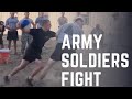 U.S. Army Infantrymen fight each other