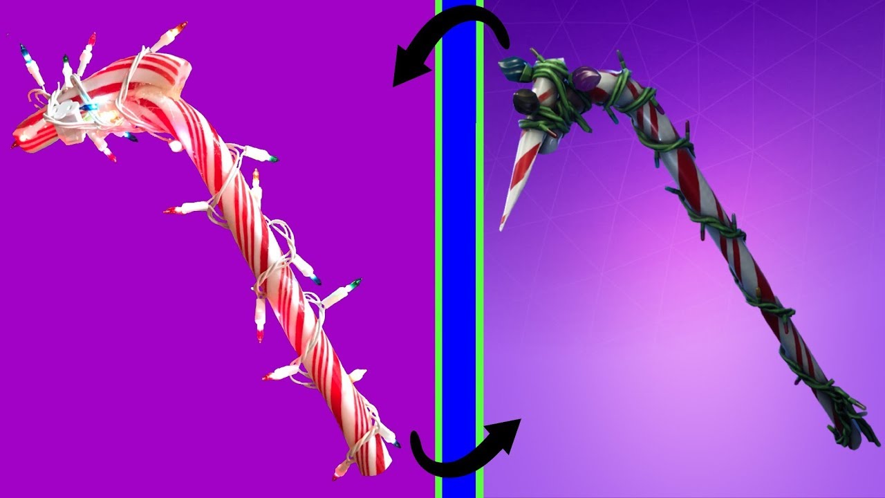 Making A Fortnite Candy Axe In Real Life Youtube Candy cane pickaxe fortnit...