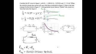 Finding a Time Constant for an RC Circuit