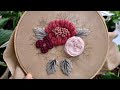 Raspberries and Thistles pattern. Embroidery for beginners