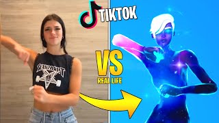 ALL FORTNITE TIKTOK DANCES in REAL LIFE 100% SYNC (Out West, The Renegade...)