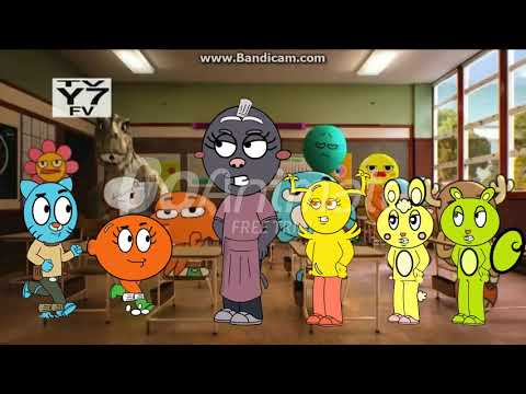 Gumball y Darwin echan popo a la señorita simian y son Castigados