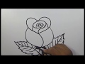সহজে গোলাপ আঁকুন || How to Draw a rose an easy way "New tips"