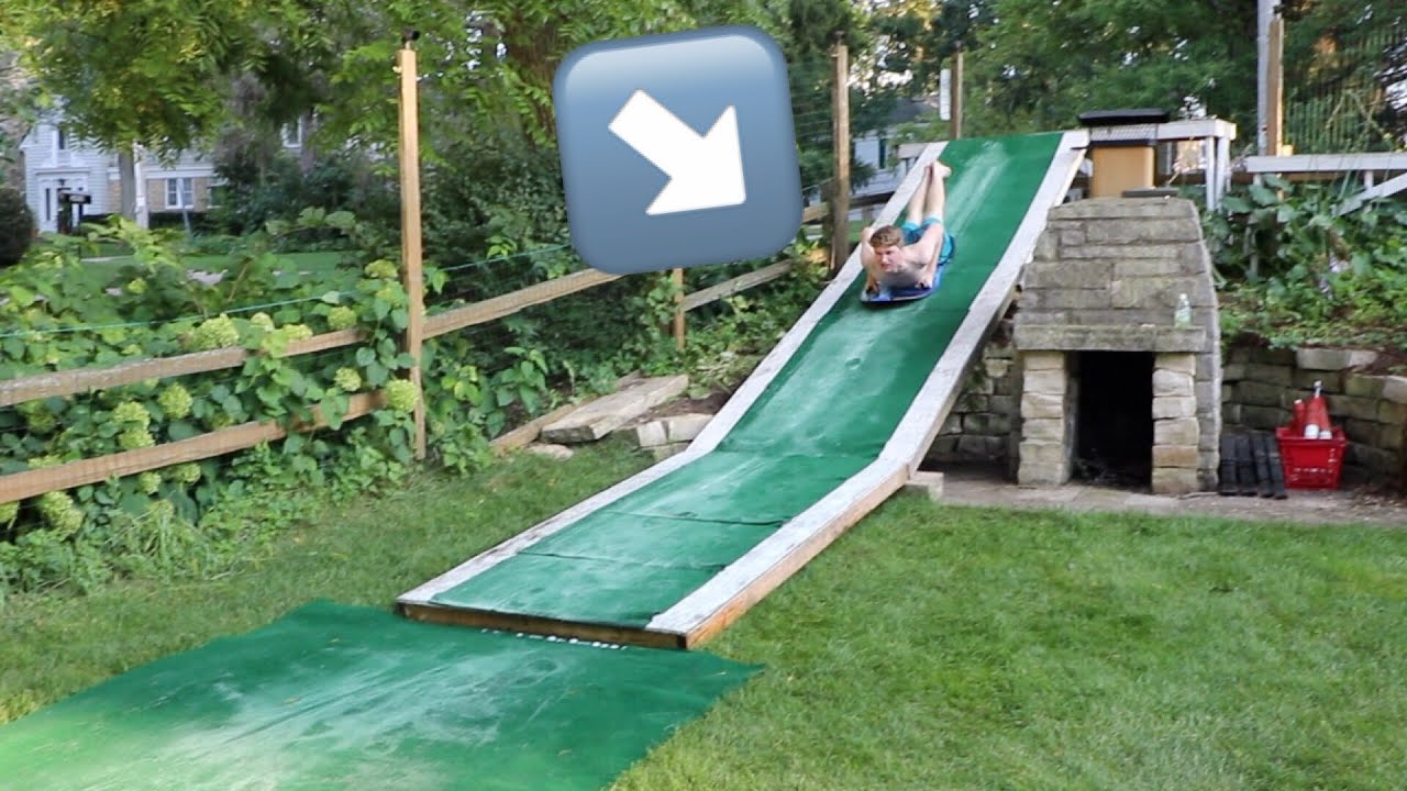 BACKYARD SUMMER SLEDDING! YouTube