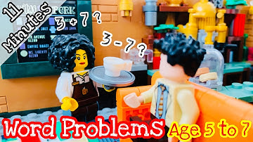 【11 minutes】Educational Video -  Word Problems, Kindergarten, First Grade, Math LEGO Videos